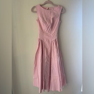 House of CB Blush Pink Midi Fit-and-Flare Dress